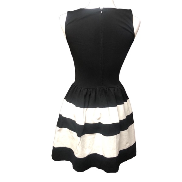 LOVE ADY womens small dress Black white stripes teacup sleeveless fit flare tank - Picture 4 of 13